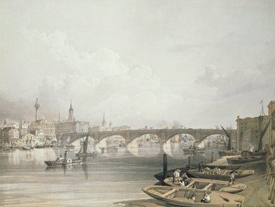 London Bridge, from above the bridge (engraved by William Simpson, pub. 1852) by Edmund Walker